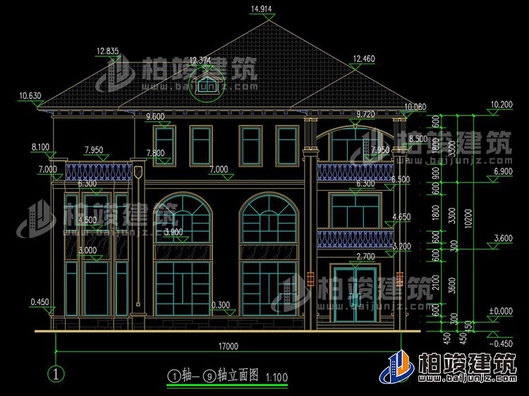 2019新農(nóng)村歐式別墅設(shè)計(jì)圖，三層自建房大氣漂亮別墅BZ368-簡(jiǎn)歐風(fēng)格