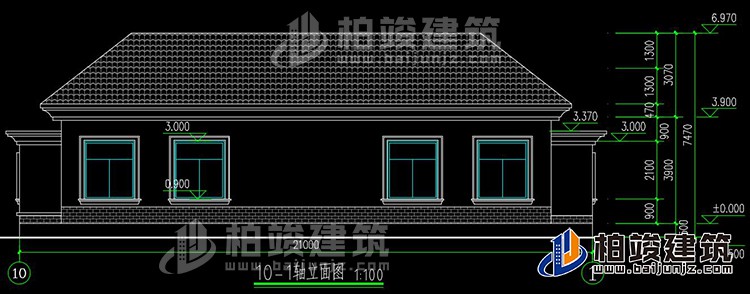 農(nóng)村蓋房設(shè)計(jì)大全一層房子的設(shè)計(jì)圖紙，帶漂亮的小院子BZ116-簡(jiǎn)歐風(fēng)格